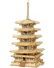Drvena 3D slagalica Robo Time od 275 dijelova - Peterokatna pagoda -1
